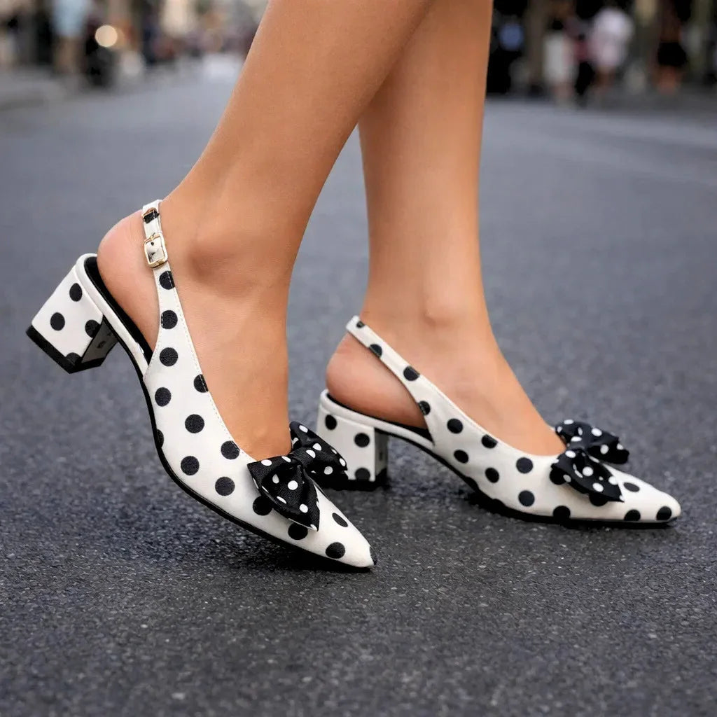 AMARA POLKA-BOW HEELS
