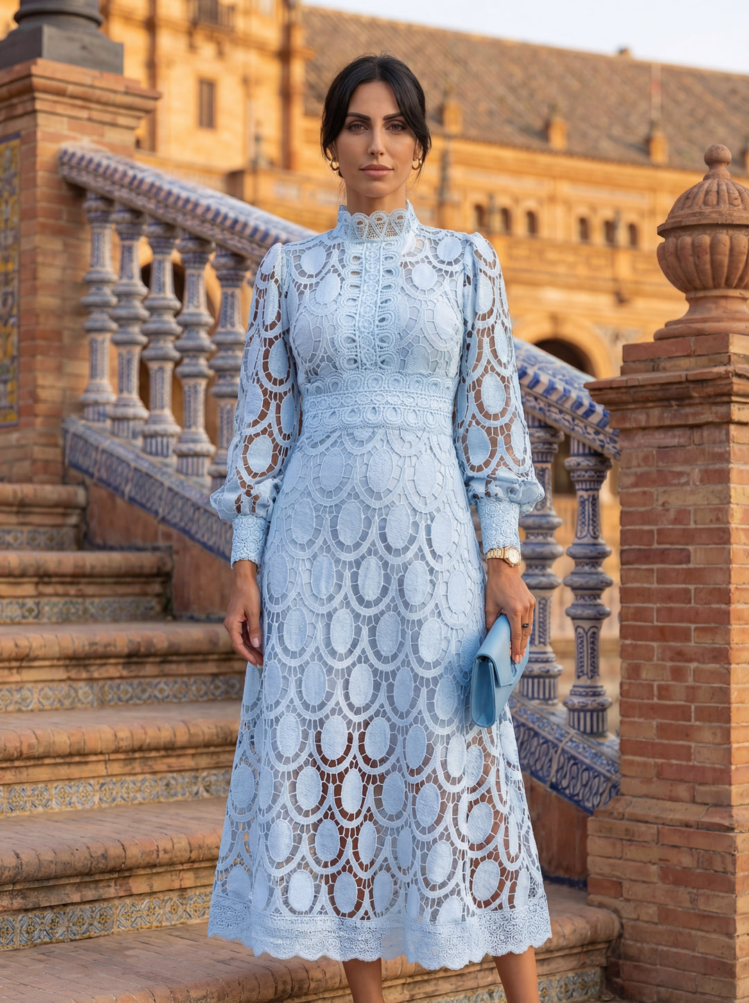 Turtleneck Dress for Women - Long Sleeve Knee Length Elegant Dress
