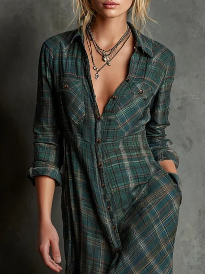 Soraya | Plaid Maxi Dress