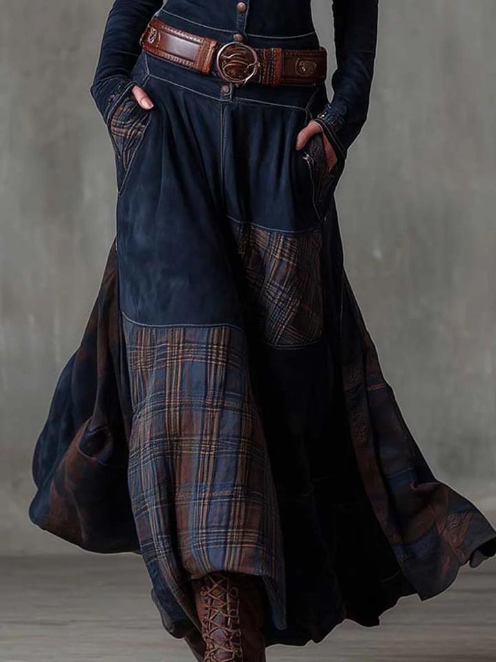 Lunori™ | Michelle Suede Maxi Dress