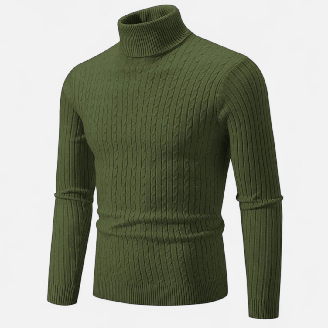 Roselains | Men’s Wool Turtleneck – High Neck Winter Elegance