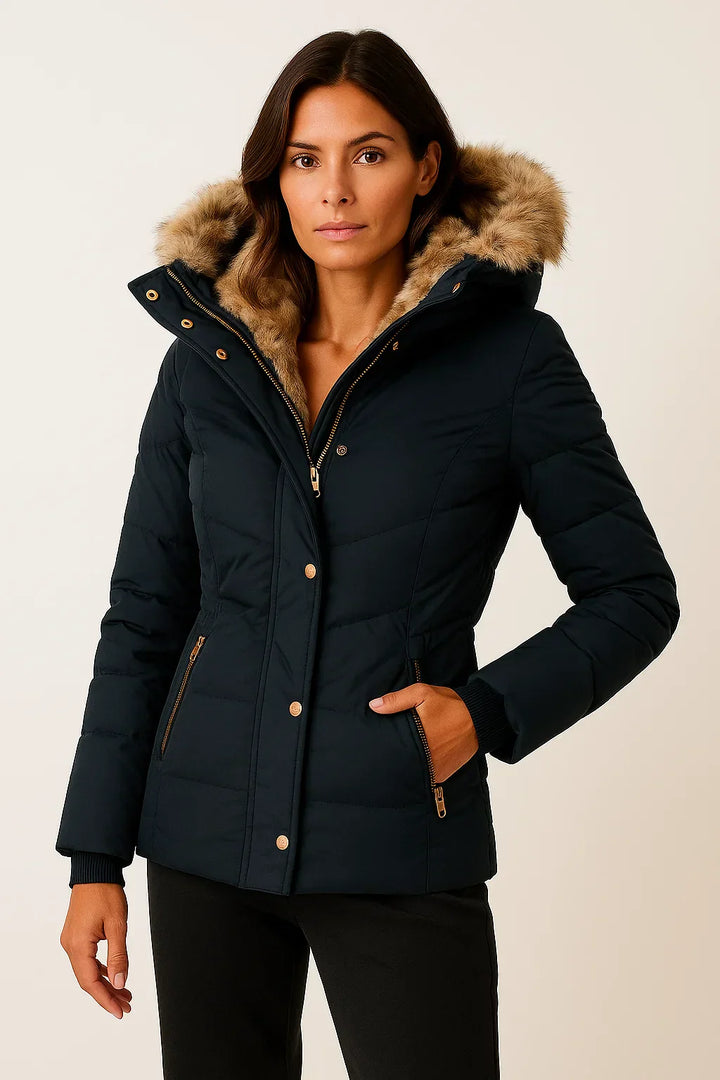 Women's Winter Coat Hooded Flattering Fit Insulated