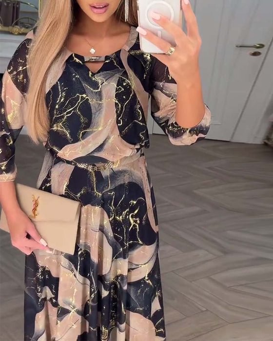 Samantha | Printed Chiffon Dress