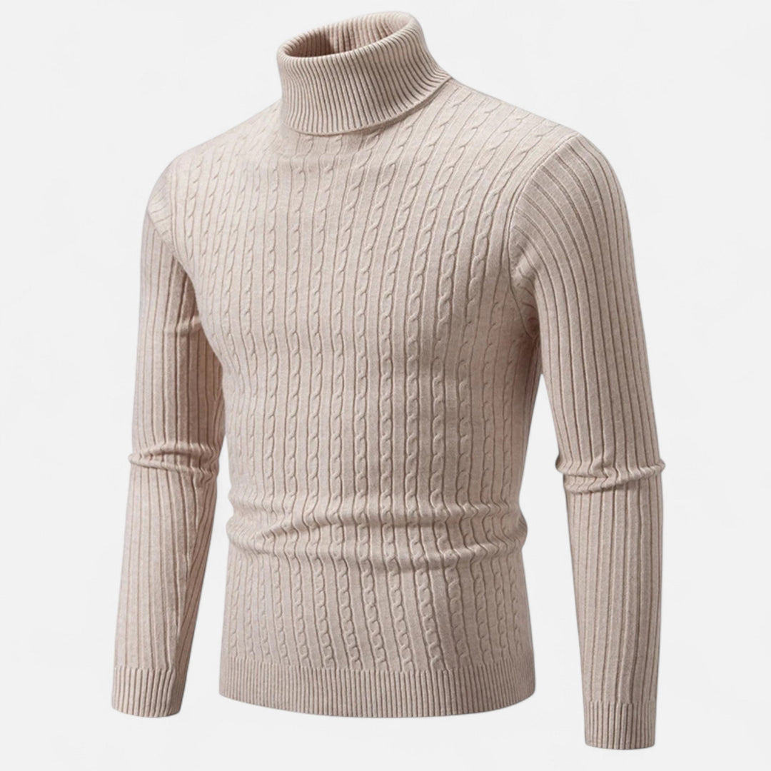 Roselains | Men’s Wool Turtleneck – High Neck Winter Elegance