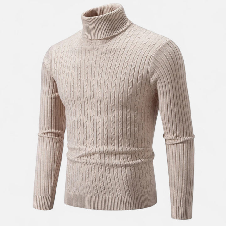 Roselains | Men’s Wool Turtleneck – High Neck Winter Elegance