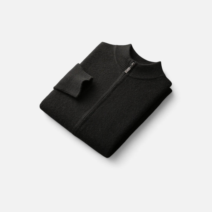 Roselains | Men’s Merino Wool Zip Sweater