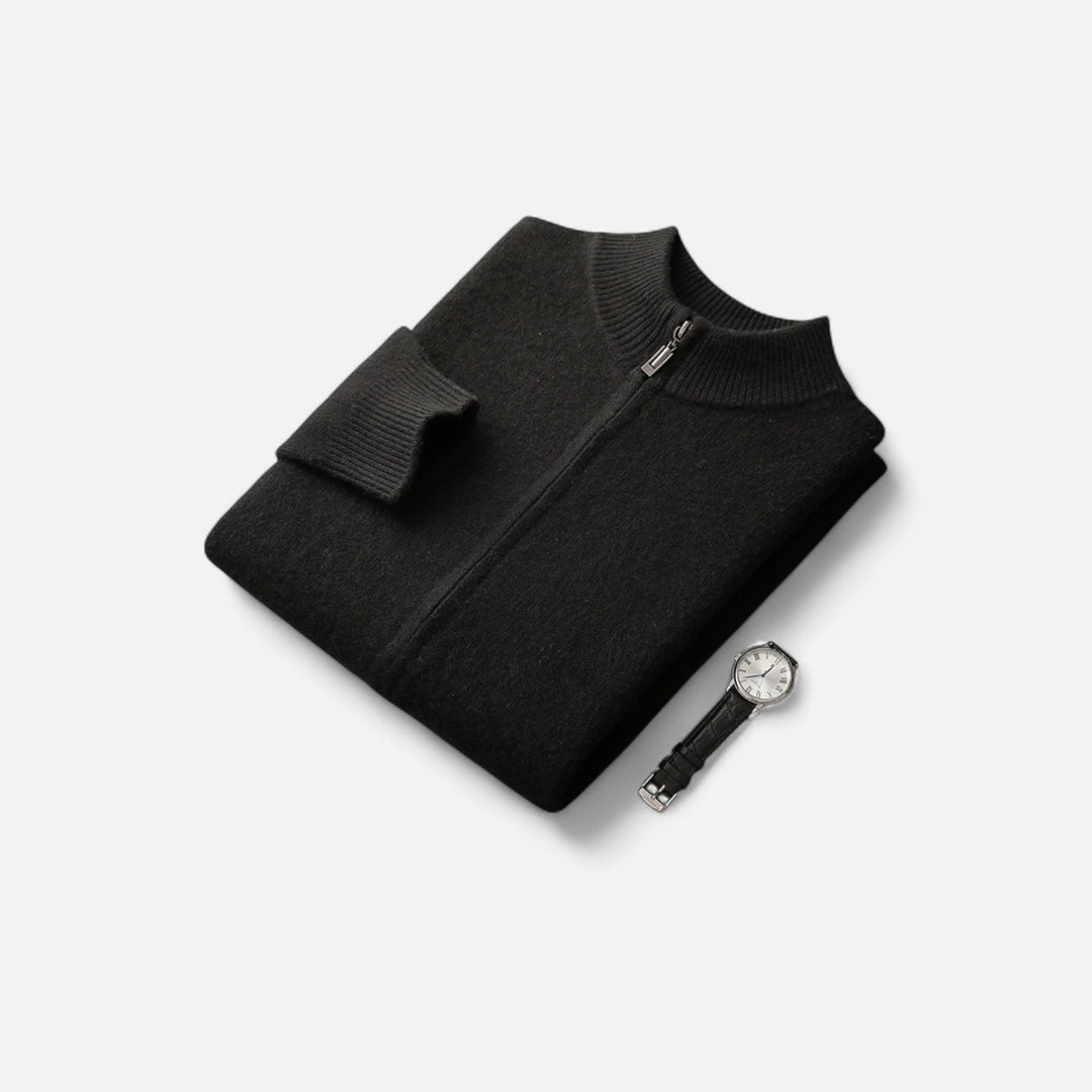 Men’s Mock Collar Wool Sweater