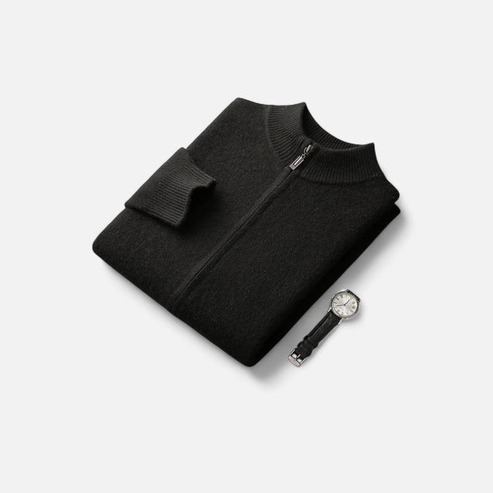Men’s Mock Collar Wool Sweater