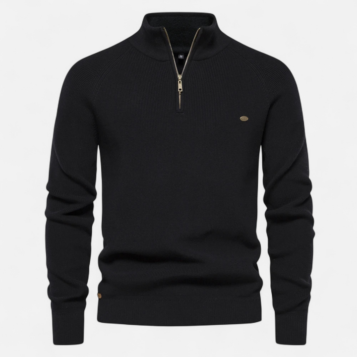 Dorevelle | Men’s Cotton Zip Sweater – Refined Knitwear for the Season