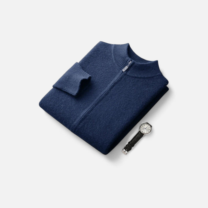 Men’s Mock Collar Wool Sweater