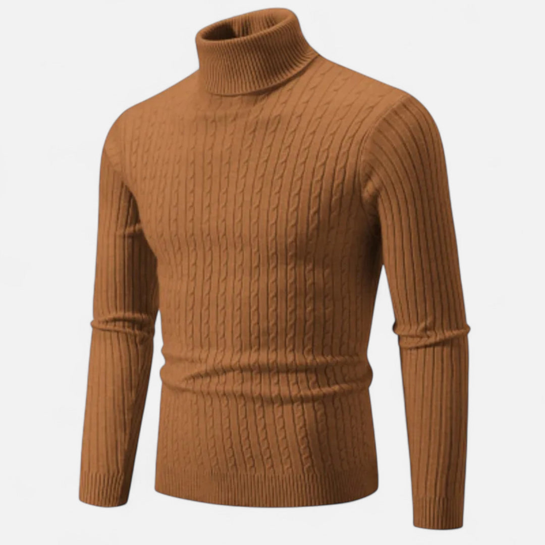 Roselains | Men’s Wool Turtleneck – High Neck Winter Elegance