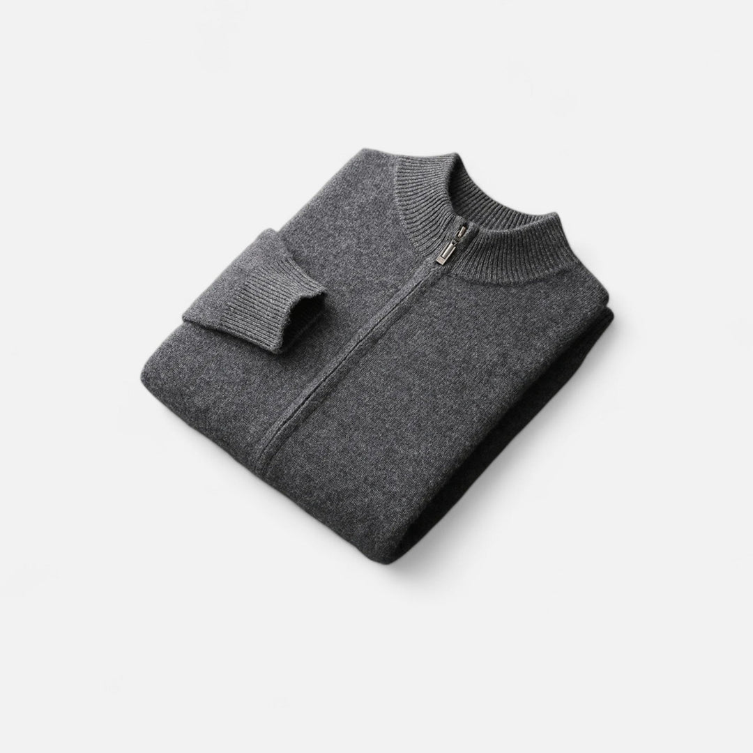 Roselains | Men’s Merino Wool Zip Sweater