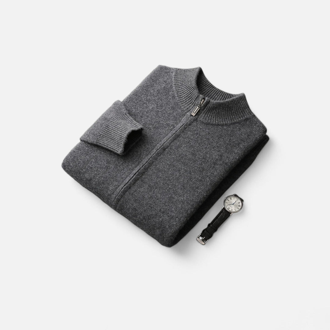 Men’s Mock Collar Wool Sweater