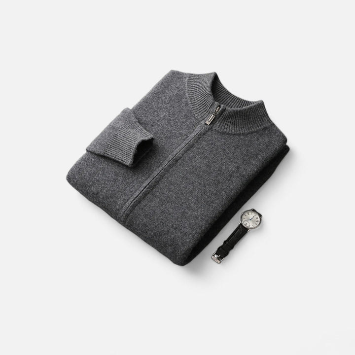 Men’s Mock Collar Wool Sweater