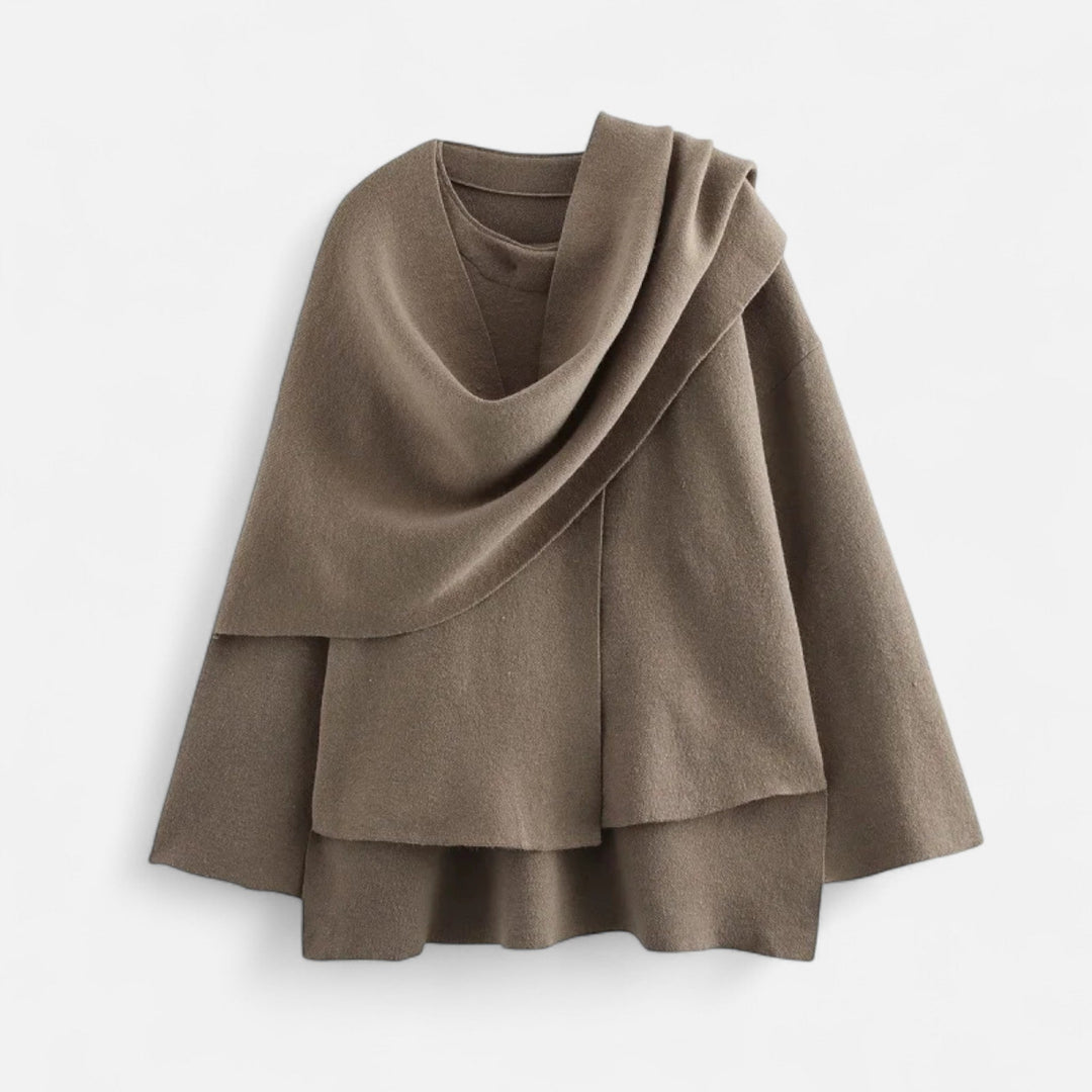 Women’s Quilted Scarf-Collar Jacket