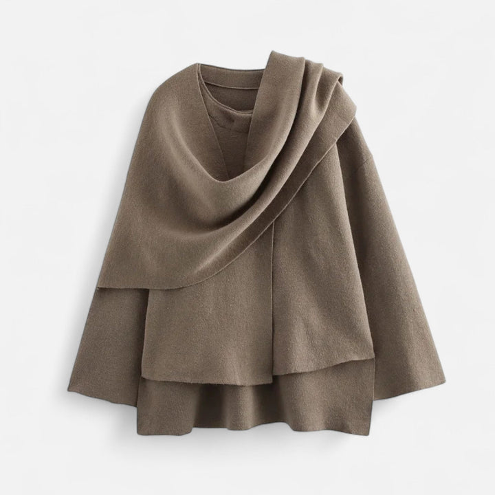 Women’s Quilted Scarf-Collar Jacket