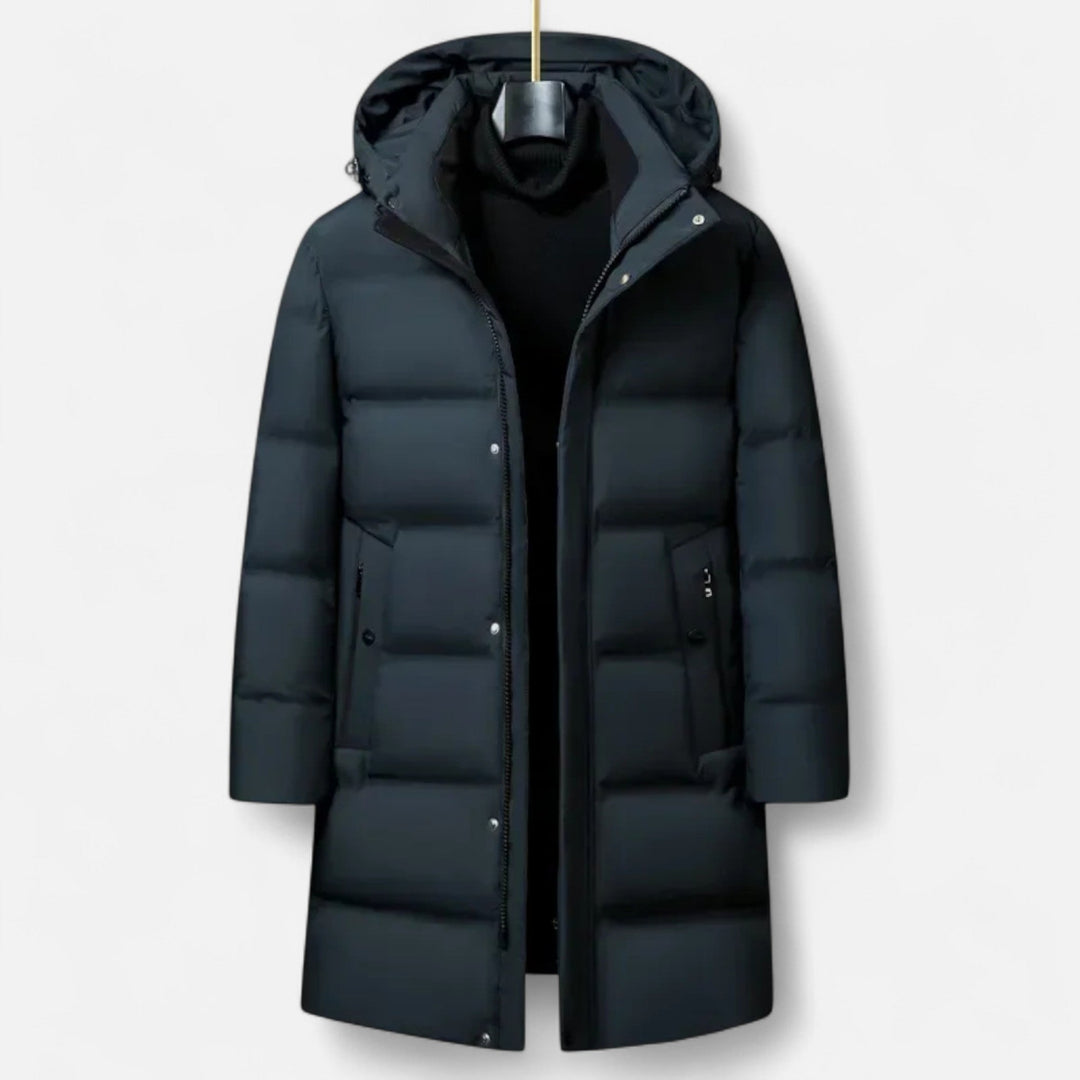 Roselains | Men’s Premium Winter Down Parka – Hooded Insulated Elegance