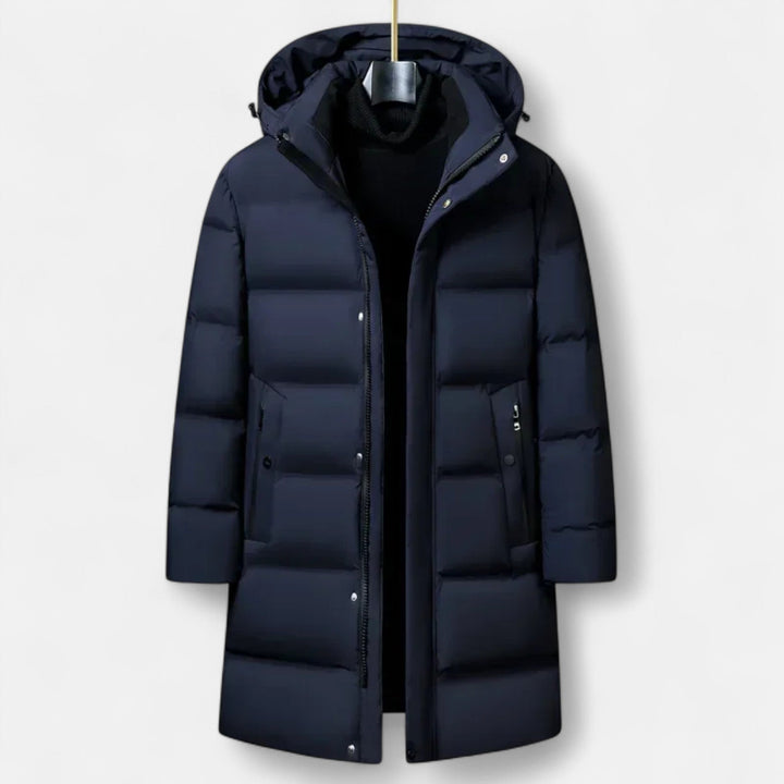 Roselains | Men’s Premium Winter Down Parka – Hooded Insulated Elegance