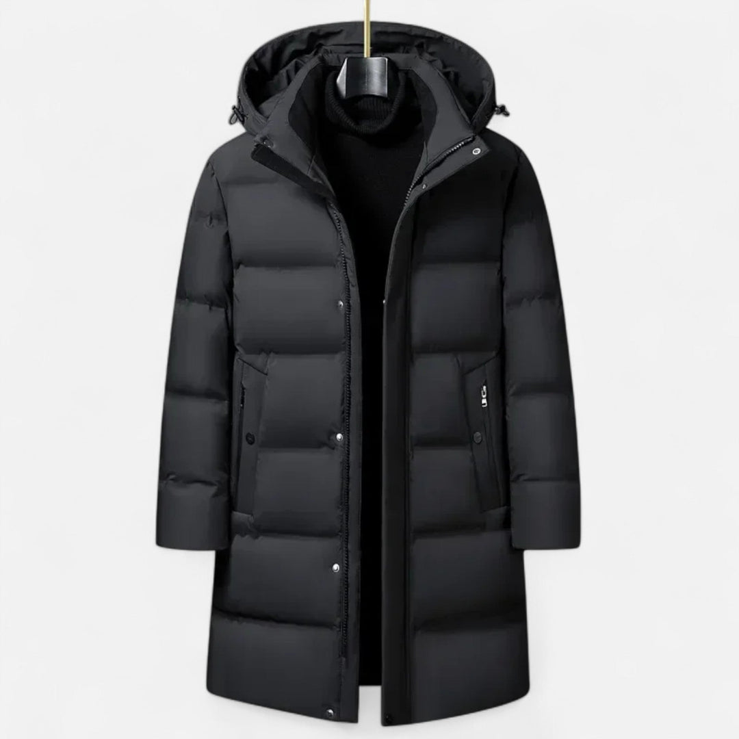 Roselains | Men’s Premium Winter Down Parka – Hooded Insulated Elegance