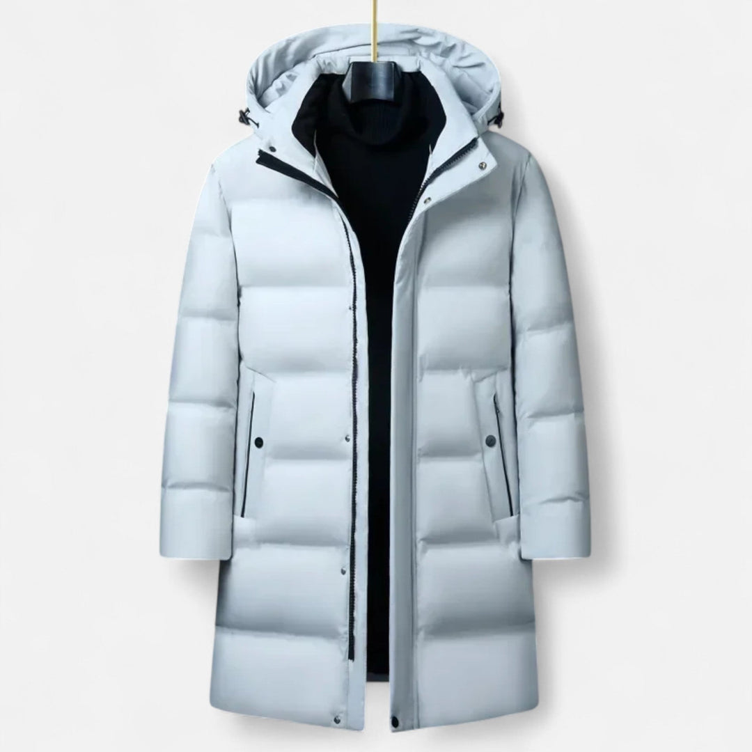 Roselains | Men’s Premium Winter Down Parka – Hooded Insulated Elegance