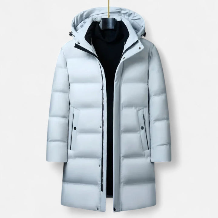 Roselains | Men’s Premium Winter Down Parka – Hooded Insulated Elegance