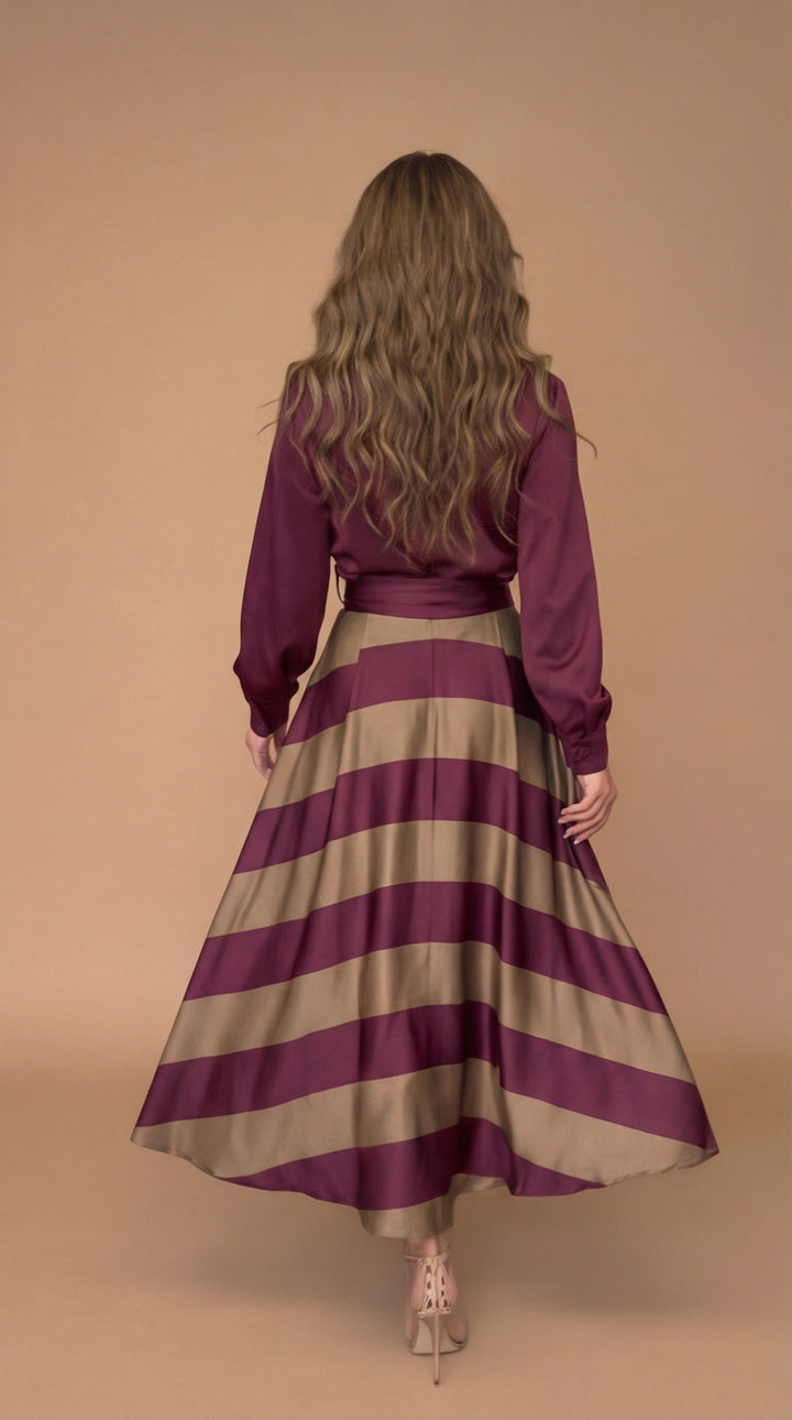 Striped Maxi Dress for Women - Elegant Summer Long Dress