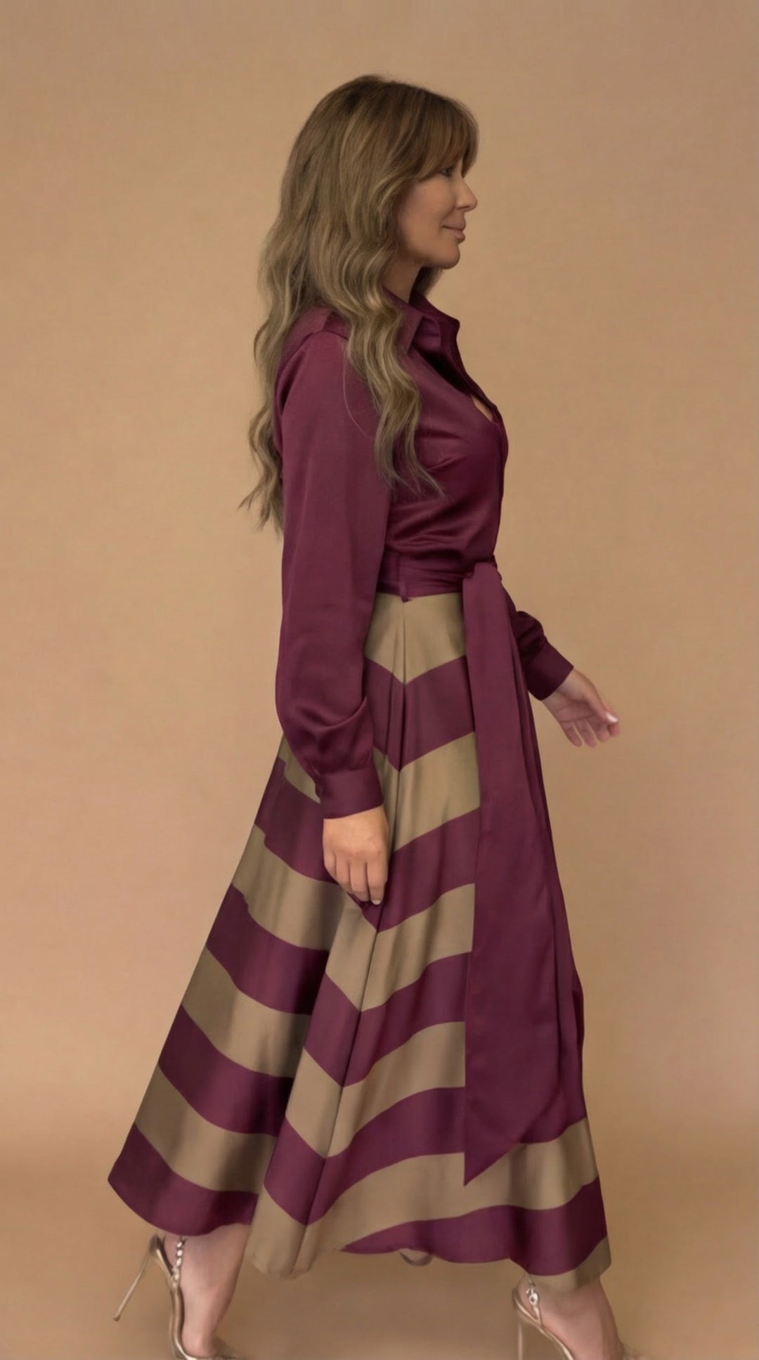 Striped Maxi Dress for Women - Elegant Summer Long Dress