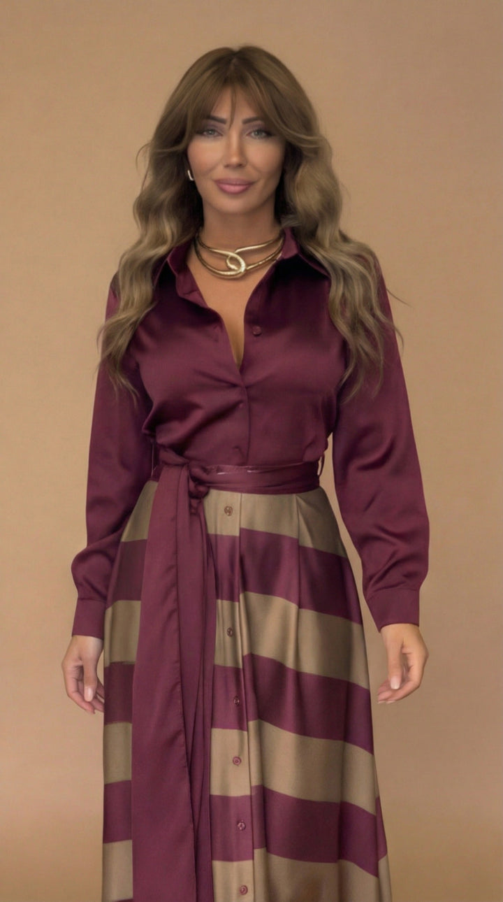 Striped Maxi Dress for Women - Elegant Summer Long Dress