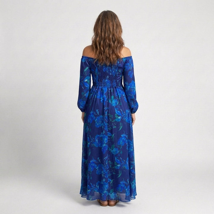 Violet & Grace™ | Off Shoulder Floral Maxi Dress