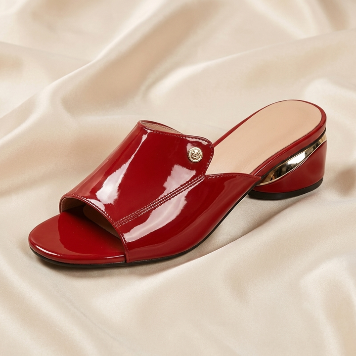Chloe | Patent Slide Heels