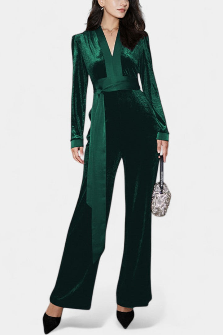 Henrietta Chic High-Waisted Wide-Leg Jumpsuit