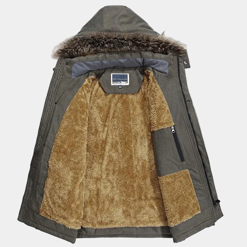 Men’s Winter Parka Jacket with Fur Collar – Warm, Durable & Timeless Style