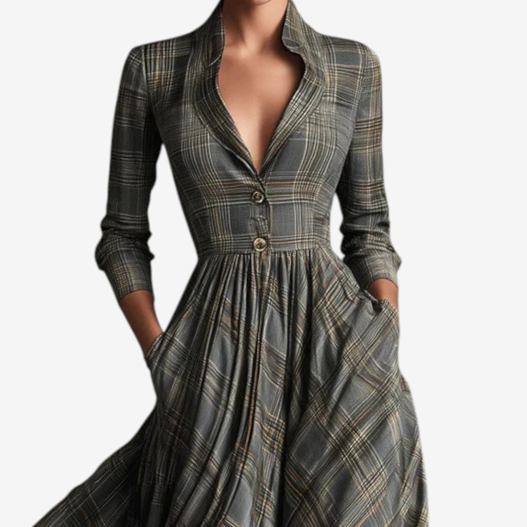 Laila | Luxe Checkered Maxi Dress