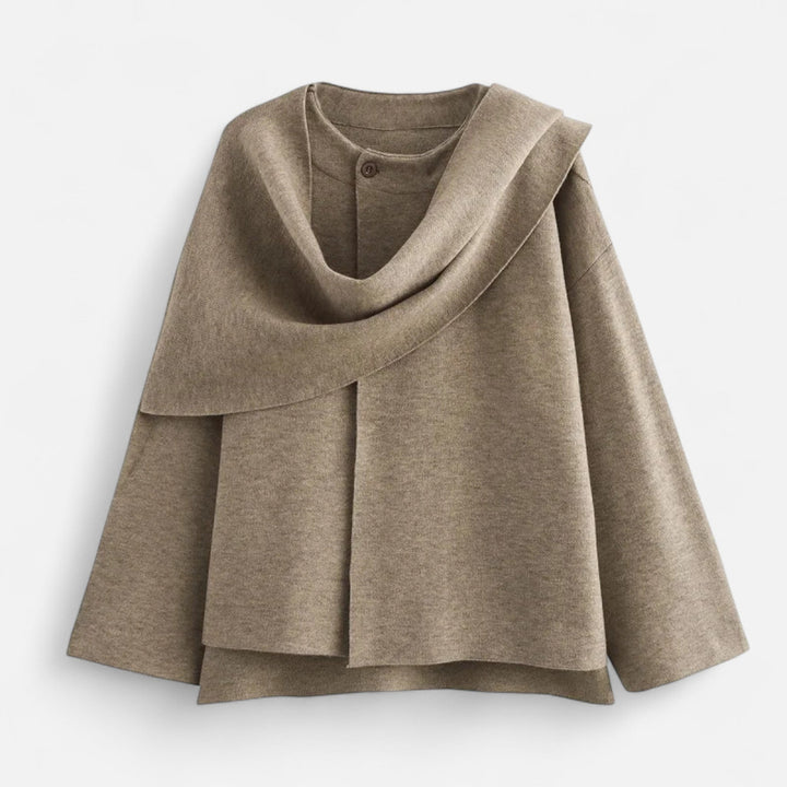 Women’s Quilted Scarf-Collar Jacket