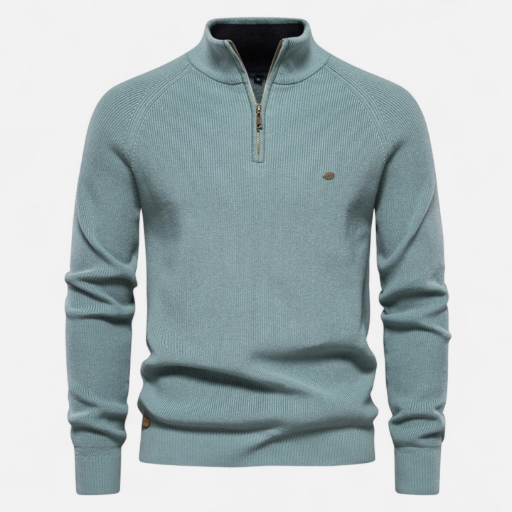 Dorevelle | Men’s Cotton Zip Sweater – Refined Knitwear for the Season