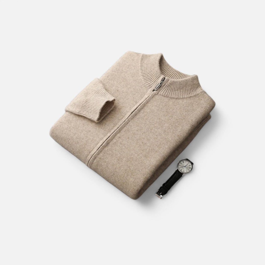 Men’s Mock Collar Wool Sweater