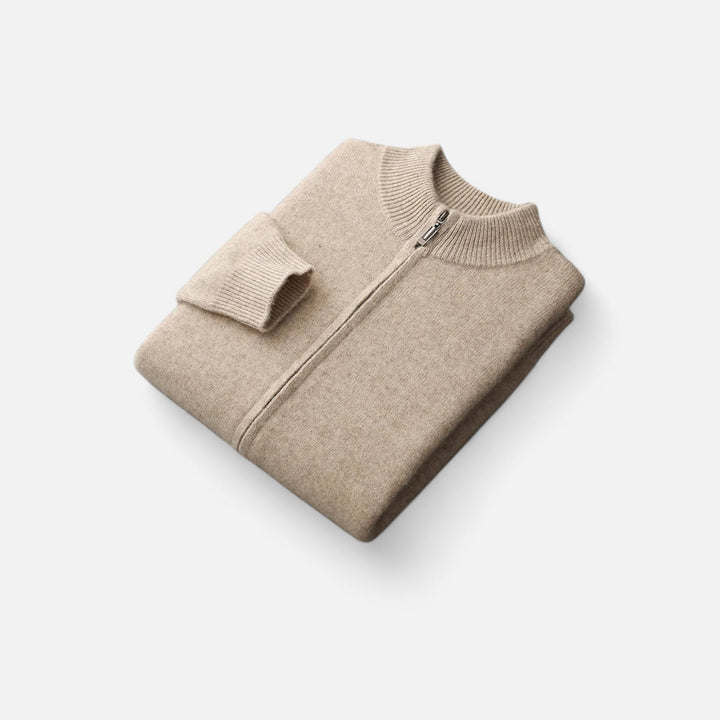 Roselains | Men’s Merino Wool Zip Sweater