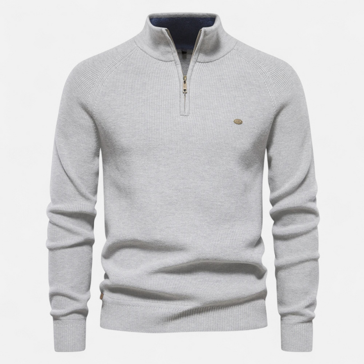 Dorevelle | Men’s Cotton Zip Sweater – Refined Knitwear for the Season