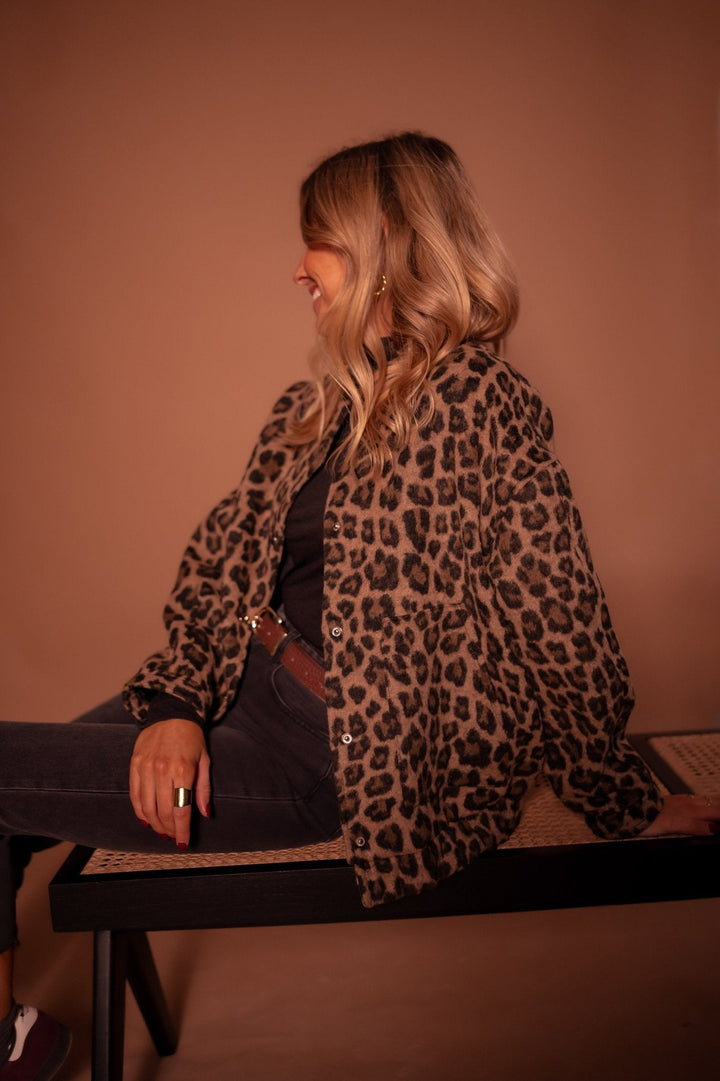 Women's Bomber Jacket with Leopard Print – Trendy Transitional Jacket