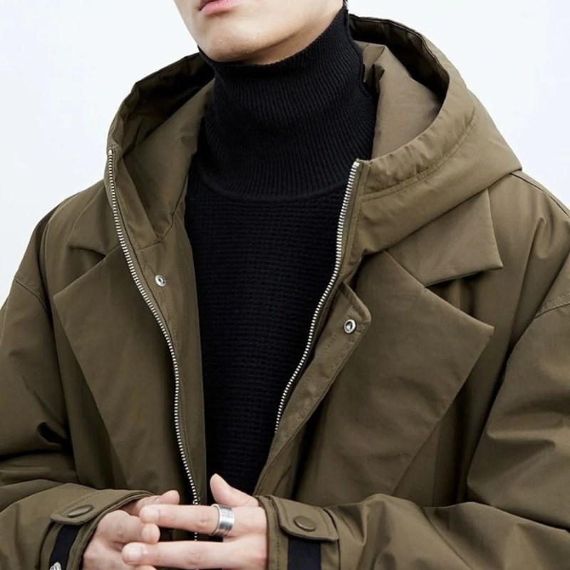 Men’s Winter Long Coat | Hooded