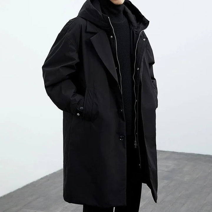 Men’s Winter Long Coat | Hooded