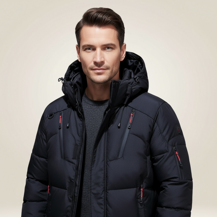 Nordfall Men’s Parka Winter Jacket – Thick Fleece-Lined Waterproof & Windproof Coat