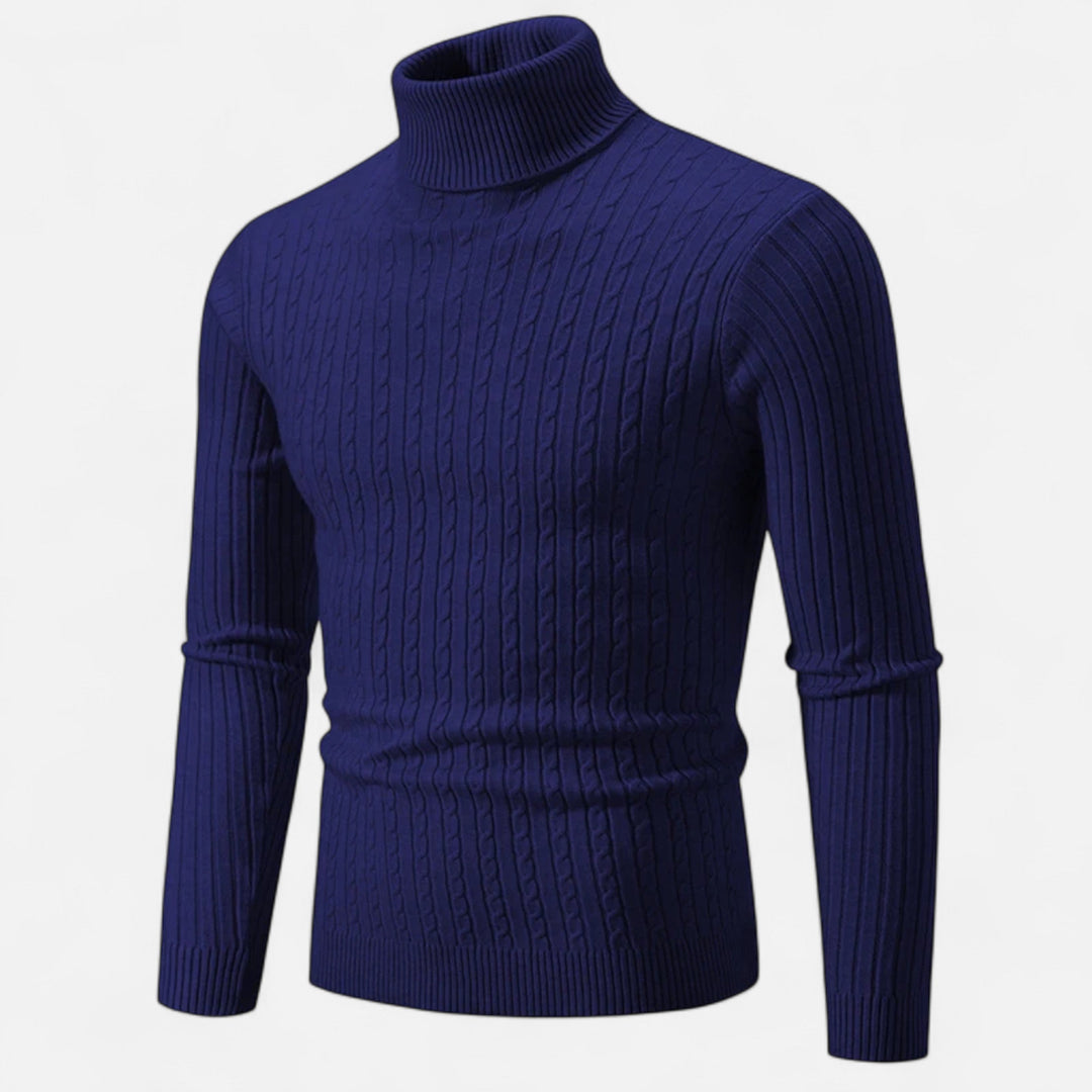Roselains | Men’s Wool Turtleneck – High Neck Winter Elegance