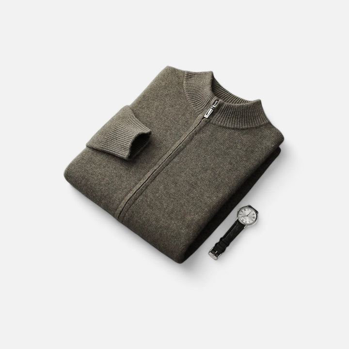 Men’s Mock Collar Wool Sweater