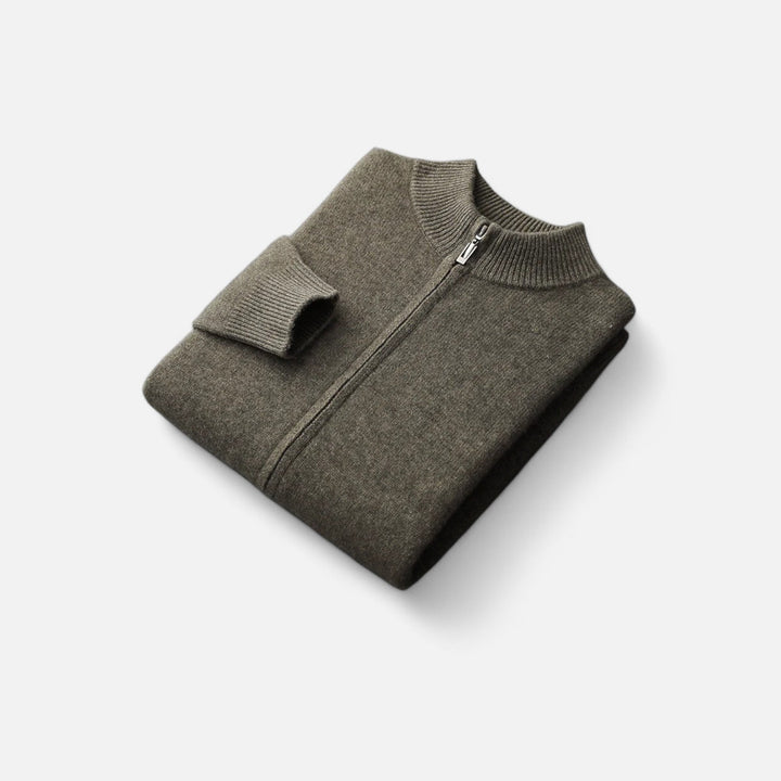 Roselains | Men’s Merino Wool Zip Sweater