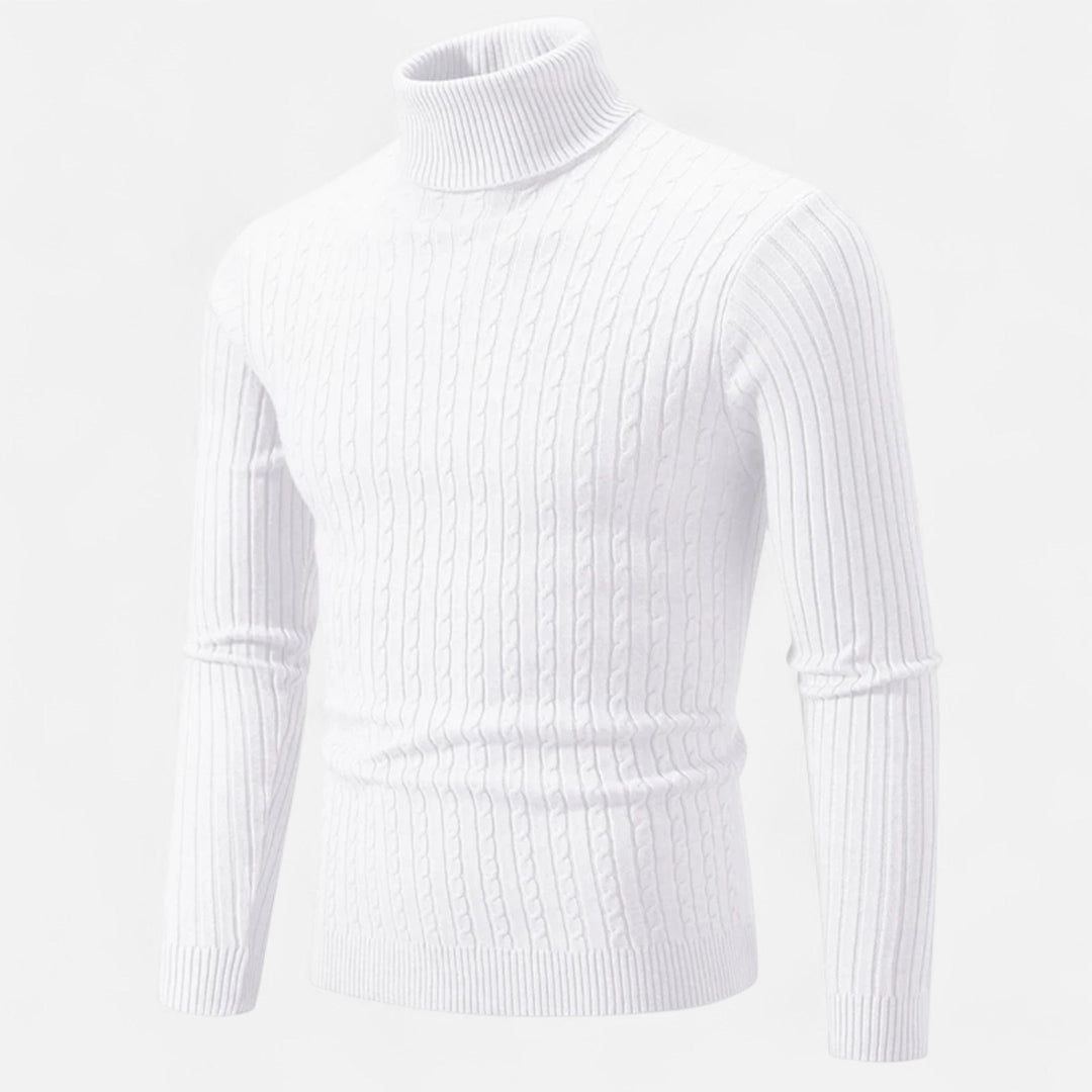Roselains | Men’s Wool Turtleneck – High Neck Winter Elegance