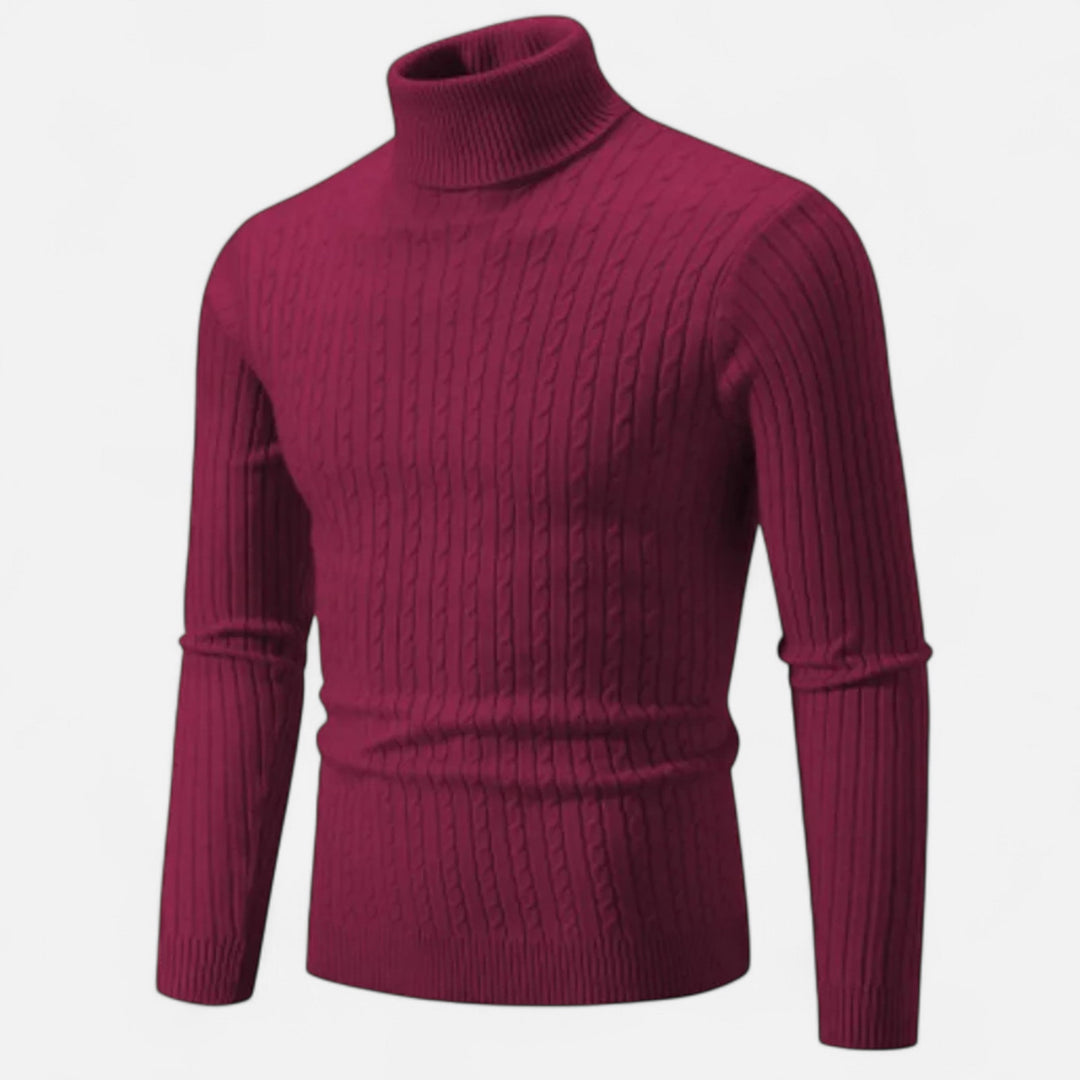Roselains | Men’s Wool Turtleneck – High Neck Winter Elegance