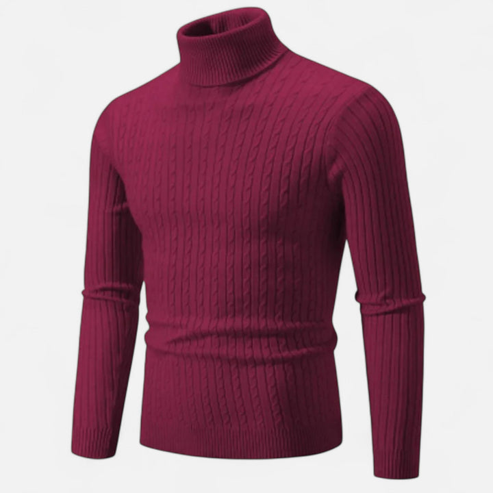 Roselains | Men’s Wool Turtleneck – High Neck Winter Elegance