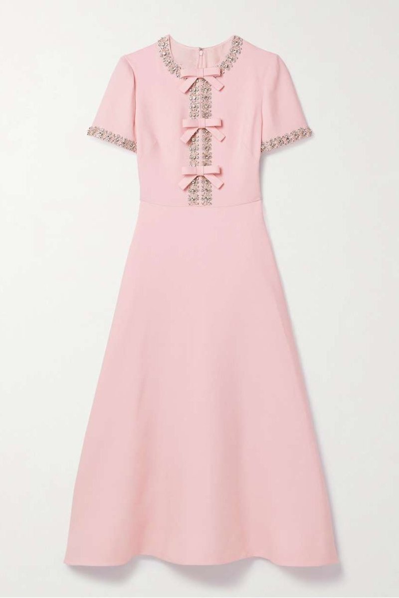Midi Dress with Bow Details for Wedding Guest and Special Events
