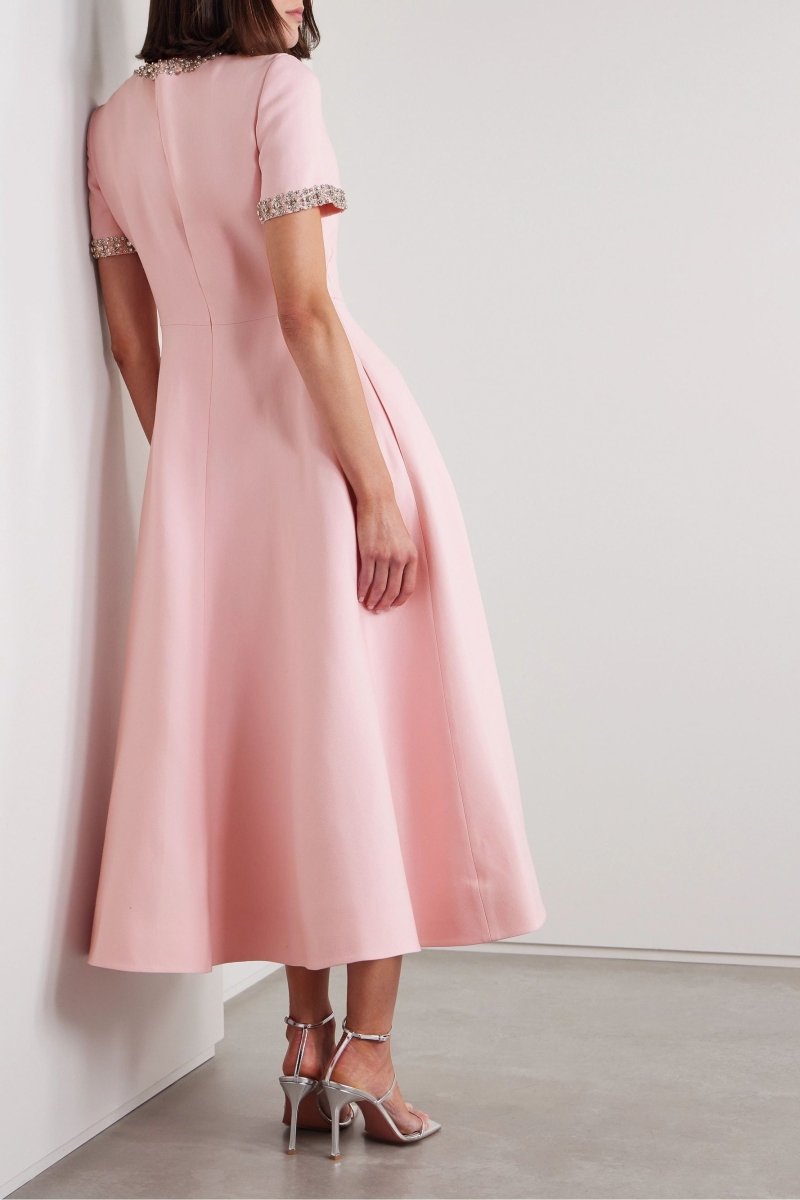 Midi Dress with Bow Details for Wedding Guest and Special Events